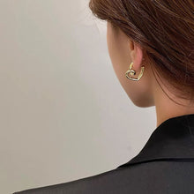 Load image into Gallery viewer, Gold Color Love Heart Earrings Korean Weomen Earing Simple Cool Style