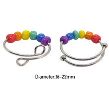 Load image into Gallery viewer, Fashion Colorful Rice Bead Rings Six Colors Rainbow Jewelry Men Women Finger Jewelry Accessories