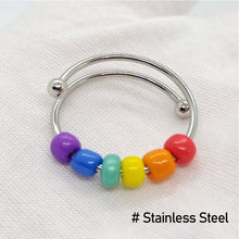 Load image into Gallery viewer, Fashion Colorful Rice Bead Rings Six Colors Rainbow Jewelry Men Women Finger Jewelry Accessories