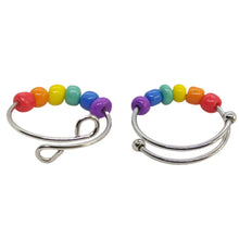 Load image into Gallery viewer, Fashion Colorful Rice Bead Rings Six Colors Rainbow Jewelry Men Women Finger Jewelry Accessories
