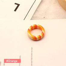 Load image into Gallery viewer, Fashion Tortoiseshell Acrylic Resin Ring Creative Simple Ladies Gradient Contrast Color Ring Women Girls Bracelet Jewelry