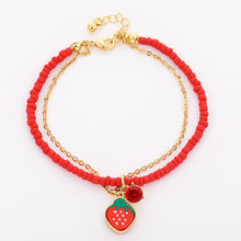 Load image into Gallery viewer, Summer Tropical Fruit Party Pendant Bracelet Rice Beads Multi-row Beaded Bracelet Fashion Stacked Beaded Bracelet Jewelry