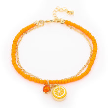 Load image into Gallery viewer, Summer Tropical Fruit Party Pendant Bracelet Rice Beads Multi-row Beaded Bracelet Fashion Stacked Beaded Bracelet Jewelry