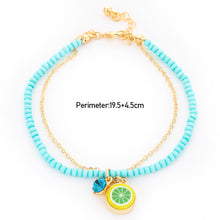 Load image into Gallery viewer, Summer Tropical Fruit Party Pendant Bracelet Rice Beads Multi-row Beaded Bracelet Fashion Stacked Beaded Bracelet Jewelry
