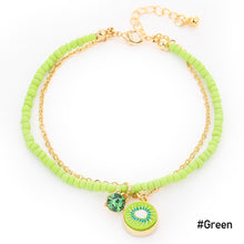 Load image into Gallery viewer, Summer Tropical Fruit Party Pendant Bracelet Rice Beads Multi-row Beaded Bracelet Fashion Stacked Beaded Bracelet Jewelry