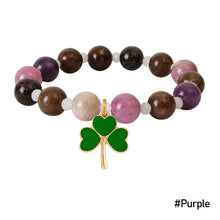 Load image into Gallery viewer, Fashion Shamrock Clover Agate Lucky Bracelet elegant Natural Stone Agate Crystal Hand String Women Jewelry Accessories