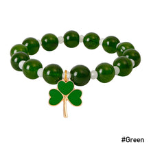 Load image into Gallery viewer, Fashion Shamrock Clover Agate Lucky Bracelet elegant Natural Stone Agate Crystal Hand String Women Jewelry Accessories