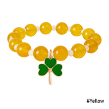 Load image into Gallery viewer, Fashion Shamrock Clover Agate Lucky Bracelet elegant Natural Stone Agate Crystal Hand String Women Jewelry Accessories