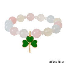 Load image into Gallery viewer, Fashion Shamrock Clover Agate Lucky Bracelet elegant Natural Stone Agate Crystal Hand String Women Jewelry Accessories