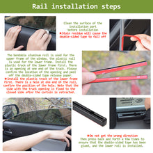 Load image into Gallery viewer, 2 Pcs Universal Stretchable Plastic Rail Car Side Window Sunshade Curtain Auto Window Sun Visor Blinds Cover With Elastic Cord