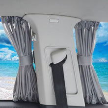 Load image into Gallery viewer, 2 Pcs Universal Stretchable Plastic Rail Car Side Window Sunshade Curtain Auto Window Sun Visor Blinds Cover With Elastic Cord