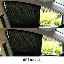 Load image into Gallery viewer, 2 Pcs Universal Stretchable Plastic Rail Car Side Window Sunshade Curtain Auto Window Sun Visor Blinds Cover With Elastic Cord