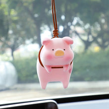 Load image into Gallery viewer, Cute Pig Car Pendant Car Rear View Mirror Pendant Cartoon Lucky Piggy Hanging Ornament Auto Interior Decoration Accessories