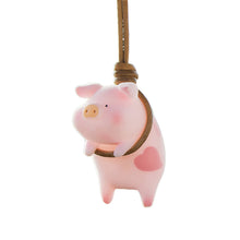 Load image into Gallery viewer, Cute Pig Car Pendant Car Rear View Mirror Pendant Cartoon Lucky Piggy Hanging Ornament Auto Interior Decoration Accessories