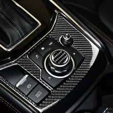 Load image into Gallery viewer, 2Pcs Real Carbon Fiber Car Center Console Multimedia Volume Button Cover Trim Sticker For Mazda 3 Mazda 6 CX-9 CX-5 Interior