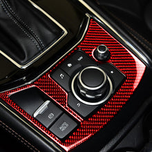 Load image into Gallery viewer, 2Pcs Real Carbon Fiber Car Center Console Multimedia Volume Button Cover Trim Sticker For Mazda 3 Mazda 6 CX-9 CX-5 Interior