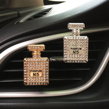 Load image into Gallery viewer, Square Mini Perfume Bottle Car Air Freshener Diamond Perfume Bottle Bling Car Accessories Interior Woman Ornament Aroma Gift