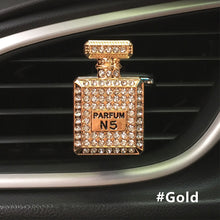 Load image into Gallery viewer, Square Mini Perfume Bottle Car Air Freshener Diamond Perfume Bottle Bling Car Accessories Interior Woman Ornament Aroma Gift
