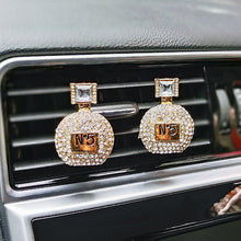 Load image into Gallery viewer, Inlay Rhinestone Bowknot Perfume Bottle Car Perfume Air Freshener Diamond Scent Bottle Car Accessories Interior Woman
