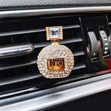 Load image into Gallery viewer, Inlay Rhinestone Bowknot Perfume Bottle Car Perfume Air Freshener Diamond Scent Bottle Car Accessories Interior Woman