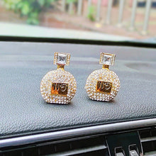 Load image into Gallery viewer, Inlay Rhinestone Bowknot Perfume Bottle Car Perfume Air Freshener Diamond Scent Bottle Car Accessories Interior Woman