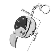 Load image into Gallery viewer, Multifunctional Keychain Hexagon Coin Knife Folding Mini Pocket Screwdriver Cutter Opener Scale Ruler Nail Clipper Outdoor Tool