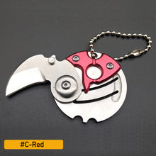 Load image into Gallery viewer, Multifunctional Keychain Hexagon Coin Knife Folding Mini Pocket Screwdriver Cutter Opener Scale Ruler Nail Clipper Outdoor Tool