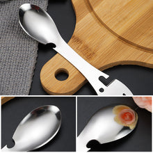 Load image into Gallery viewer, Outdoor Survival Tools 5 in 1 Camping Multi-functional EDC Kit Practical Stainless Steel Fork Knife Spoon Bottle/Can Opener