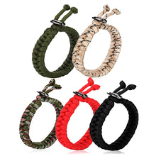 Load image into Gallery viewer, Outdoor Adjustable Bracelet Camping Survival Paracord Bracelet Sports Parachute Cord Bracelet