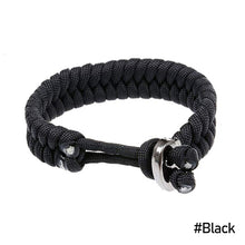 Load image into Gallery viewer, Outdoor Adjustable Bracelet Camping Survival Paracord Bracelet Sports Parachute Cord Bracelet