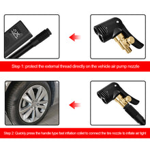 Load image into Gallery viewer, Car Motorcycle Auto Tire Valve Pump Nozzle Clamp Deflated Bike Air Chuck Inflator Inflatable Pump Adapter Thread Connector