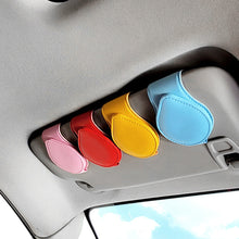 Load image into Gallery viewer, Leather Car Sun Visor Mount Sunglasses Clip Fastener Ticket Glasses Holder Multifunction Portable Clip Auto Interior Accessories