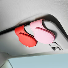 Load image into Gallery viewer, Leather Car Sun Visor Mount Sunglasses Clip Fastener Ticket Glasses Holder Multifunction Portable Clip Auto Interior Accessories