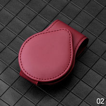 Load image into Gallery viewer, Leather Car Sun Visor Mount Sunglasses Clip Fastener Ticket Glasses Holder Multifunction Portable Clip Auto Interior Accessories