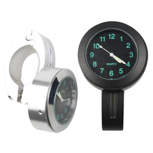 Load image into Gallery viewer, Aluminum Motorcycle Handlebar Luminous Clock Waterproof Timetable Cycle Scooter Modified Watch Moto Accessories