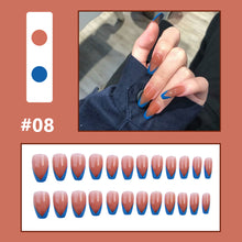Load image into Gallery viewer, 24pcs/set Multicolor Nail Patches Fake Nail Pieces Removable Fake Nails Extension Nail Art Accessories