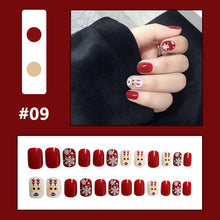 Load image into Gallery viewer, 24pcs/set Multicolor Nail Patches Fake Nail Pieces Removable Fake Nails Extension Nail Art Accessories