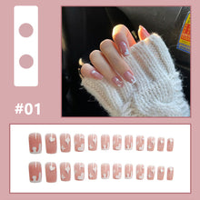 Load image into Gallery viewer, 24pcs/set Multicolor Nail Patches Fake Nail Pieces Removable Fake Nails Extensions Nail Art Accessories