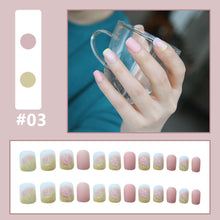 Load image into Gallery viewer, 24pcs/set Multicolor Nail Patches Fake Nail Pieces Removable Fake Nails Extensions Nail Art Accessories