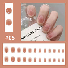 Load image into Gallery viewer, 24pcs/set Fashion Small Fresh Nail Pieces Fake Nail Patches Removable Fake Nails Extensions Nail Art Accessories