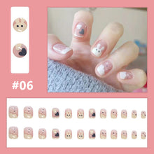 Load image into Gallery viewer, 24pcs/set Fashion Small Fresh Nail Pieces Fake Nail Patches Removable Fake Nails Extensions Nail Art Accessories