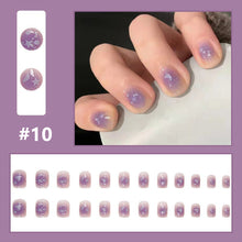 Load image into Gallery viewer, 24pcs/set Fashion Small Fresh Nail Pieces Fake Nail Patches Removable Fake Nails Extensions Nail Art Accessories