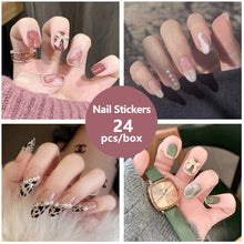 Load image into Gallery viewer, 24pcs/set Small Fresh Nail Pieces Fake Nail Patches Multicolor Removable Fake Nails Nail Art Accessories