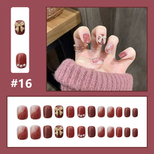 Load image into Gallery viewer, 24pcs/set Small Fresh Nail Pieces Fake Nail Patches Multicolor Removable Fake Nails Nail Art Accessories