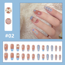 Load image into Gallery viewer, 24pcs/set Multicolor Small Fresh Nail Patches Fake Nail Pieces Detachable Fake Nails Nail Art Accessories