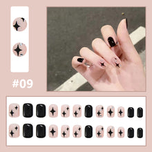 Load image into Gallery viewer, 24pcs/set Multicolor Small Fresh Nail Patches Fake Nail Pieces Detachable Fake Nails Nail Art Accessories
