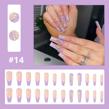 Load image into Gallery viewer, 24pcs/set Multicolor Small Fresh Nail Patches Fake Nail Pieces Detachable Fake Nails Nail Art Accessories