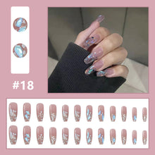 Load image into Gallery viewer, 24pcs/set Multicolor Small Fresh Nail Patches Fake Nail Pieces Detachable Fake Nails Nail Art Accessories