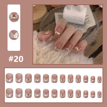 Load image into Gallery viewer, 24pcs/set Multicolor Small Fresh Nail Patches Fake Nail Pieces Detachable Fake Nails Nail Art Accessories