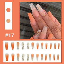 Load image into Gallery viewer, 24pcs/set Multicolor Personalized Nail Patches Nail Pieces Removable Fake Nails Extensions Nail Art Accessories